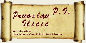Prvoslav Iličić vizit kartica
